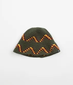 Stussy Giza Knit Bucket Hat - Olive