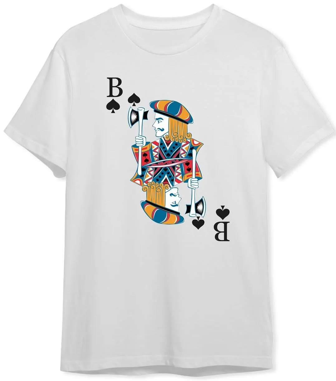 T-Shirt Herren - Spielkarte Pik Bube/Bauer