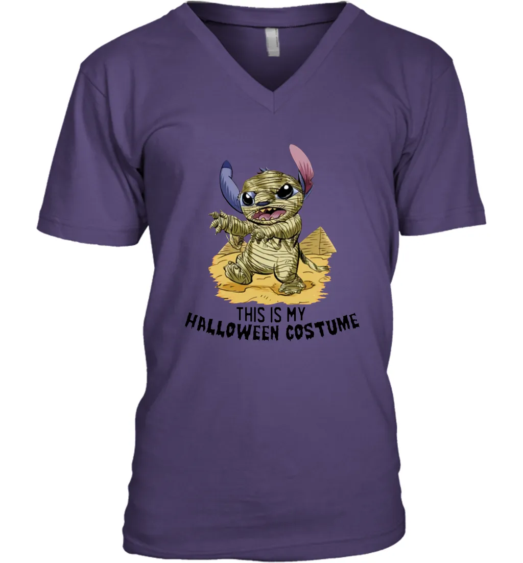 This Is My Halloween Costume Mummy Stitch Shirt Men's Vneck