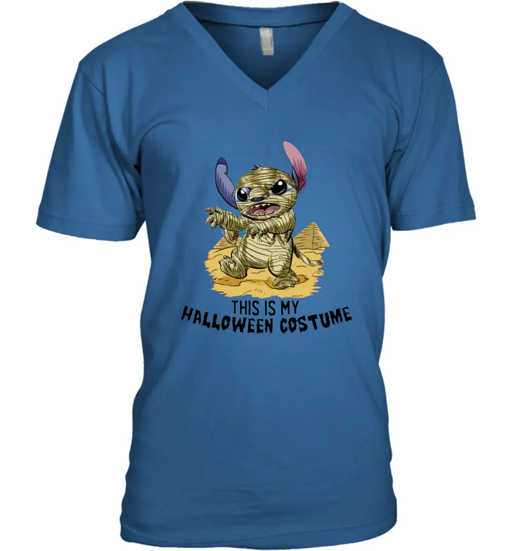 This Is My Halloween Costume Mummy Stitch Shirt Men's Vneck