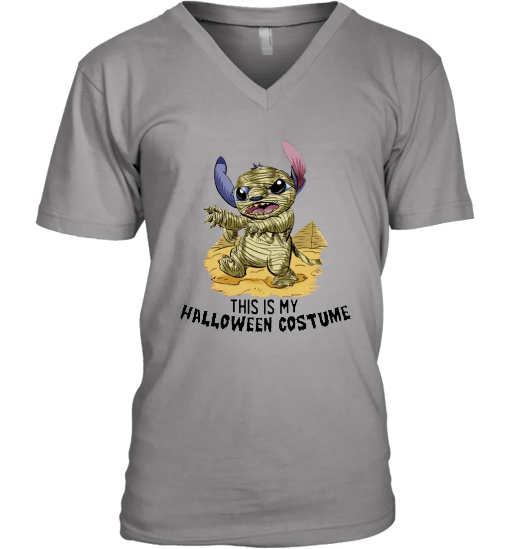This Is My Halloween Costume Mummy Stitch Shirt Men's Vneck