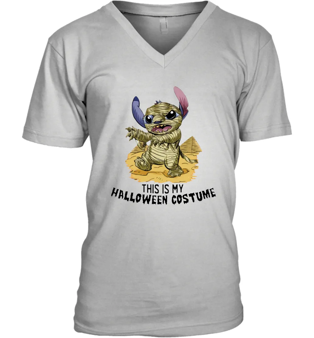 This Is My Halloween Costume Mummy Stitch Shirt Men's Vneck