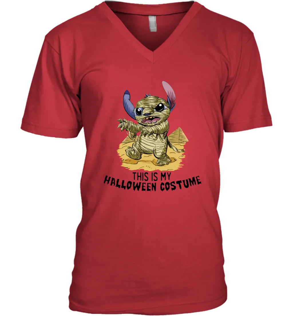 This Is My Halloween Costume Mummy Stitch Shirt Men's Vneck