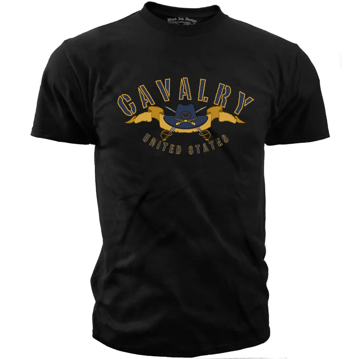 U.S. Army Cavalary Stetson - Black Ink Mens T-Shirt