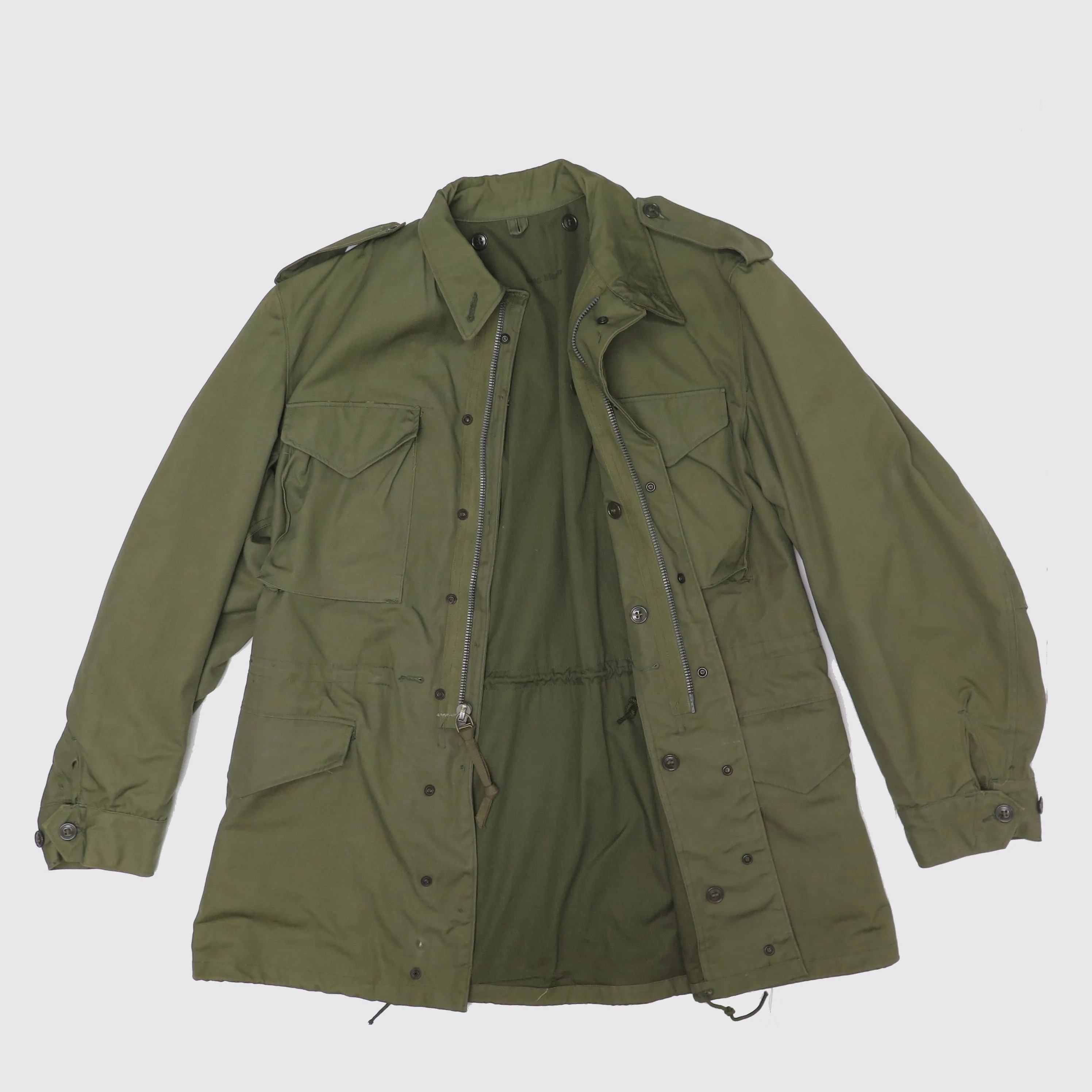 US ARMY FIELD JACKET M-1951 M51 DEADSTOCK SIZE MEDIUM LONG