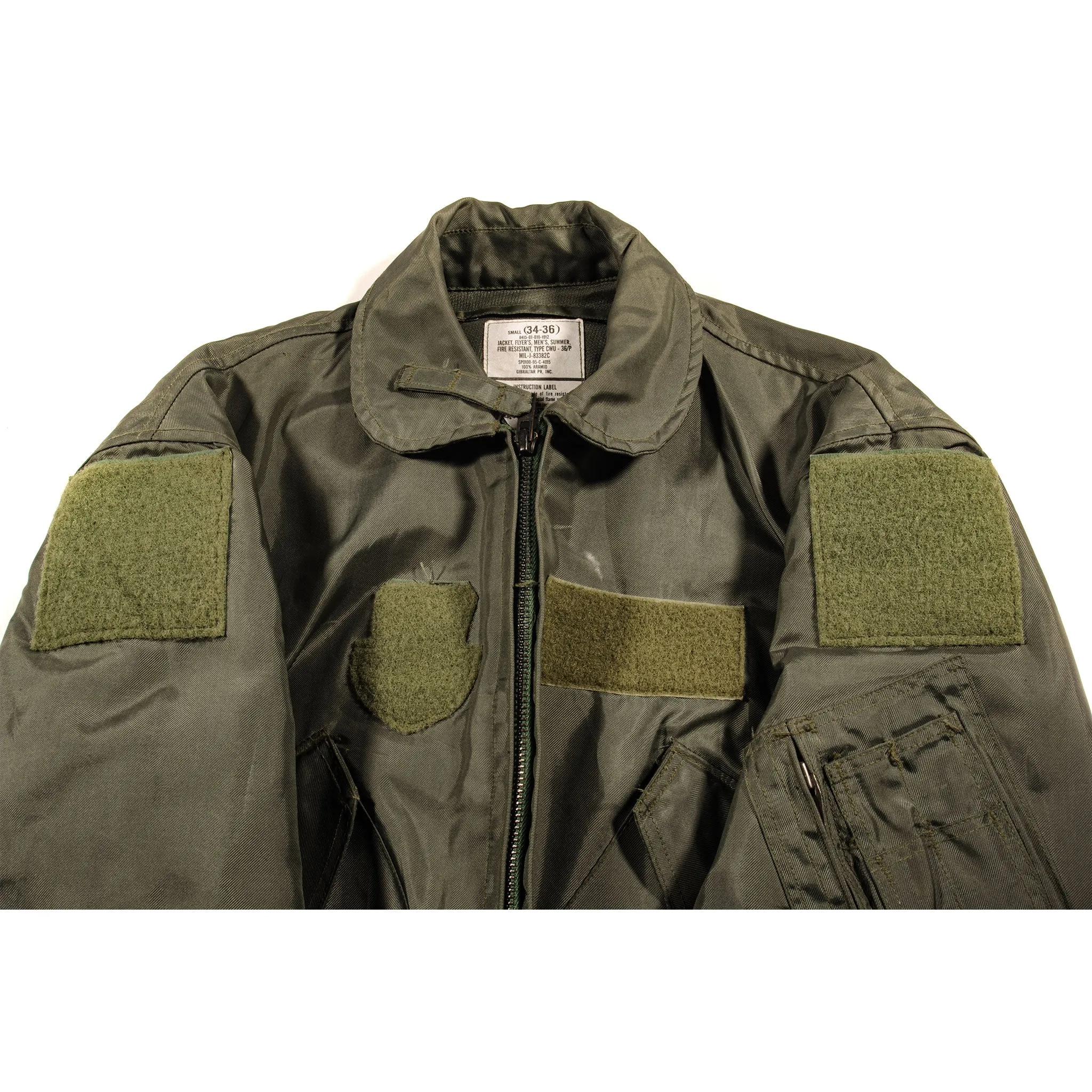 USAF US AIR FORCE FLYERS JACKET SMALL CWU 36/P 1995 100% ARAMID DEADSTOCK