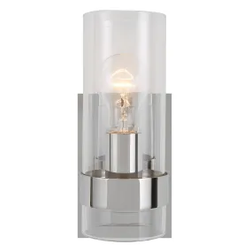 Uttermost Cardiff Nickel 1 Light Cylinder Sconce