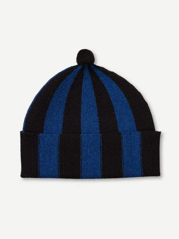 VERTICAL STRIPE HAT BLACK & CUMIN