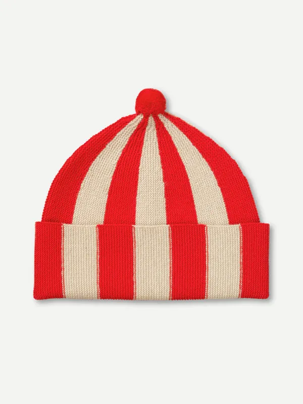 VERTICAL STRIPE HAT BLACK & CUMIN