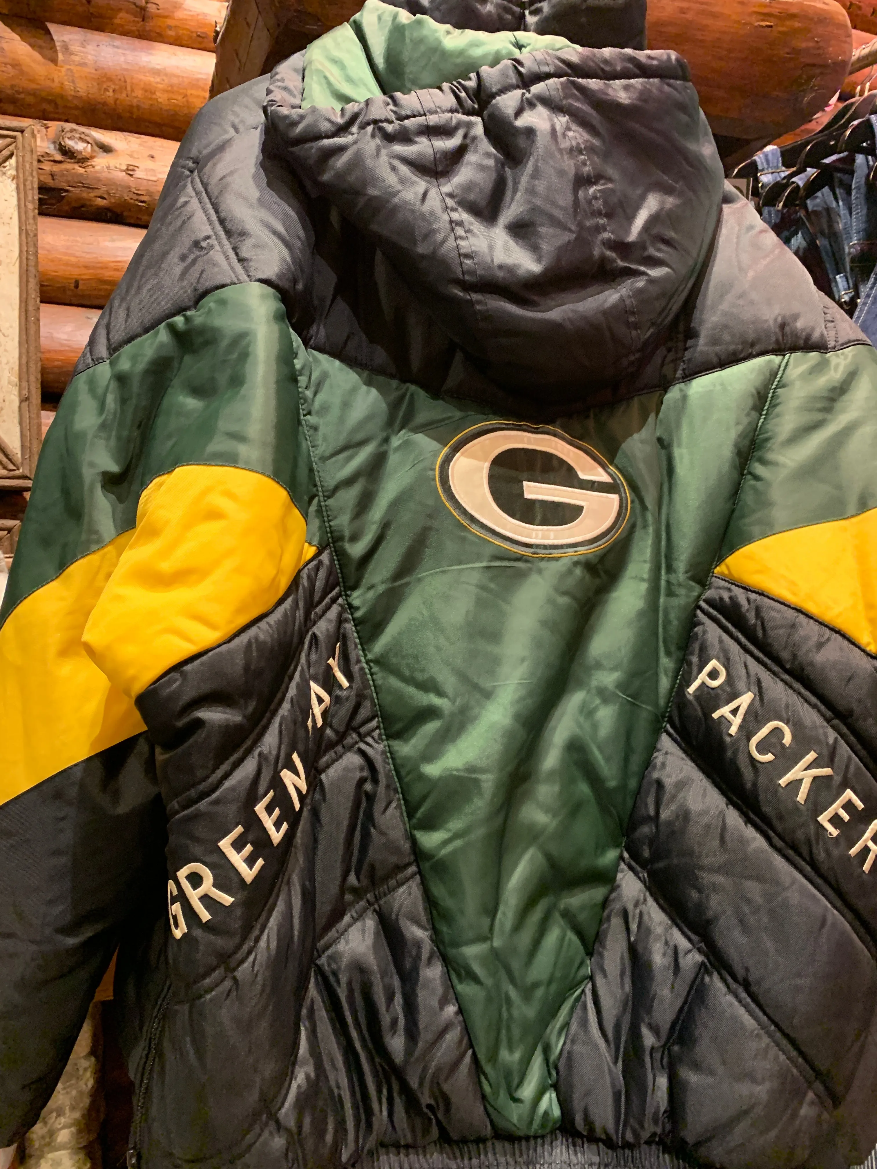 Vintage Greenbay Packers Pro Layer Puffer Jacket, Large. FREE POSTAGE