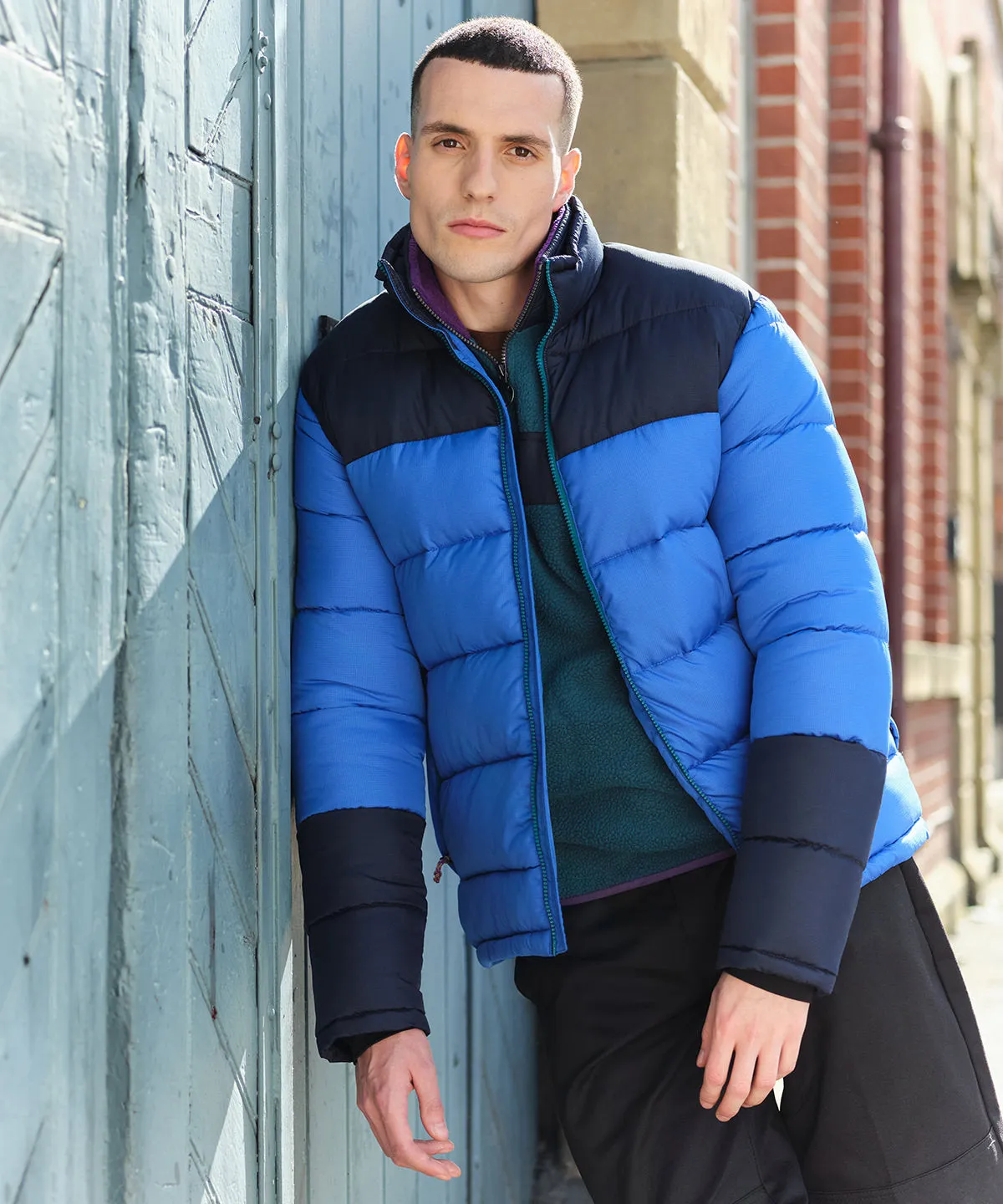 Vintage puffer jacket | Seal Grey/Black