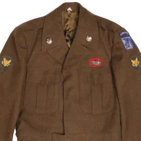 VINTAGE US ARMY AIRBORNE KOREAN WAR OFFICER DRESS IKE JACKET SIZE 36R 1951