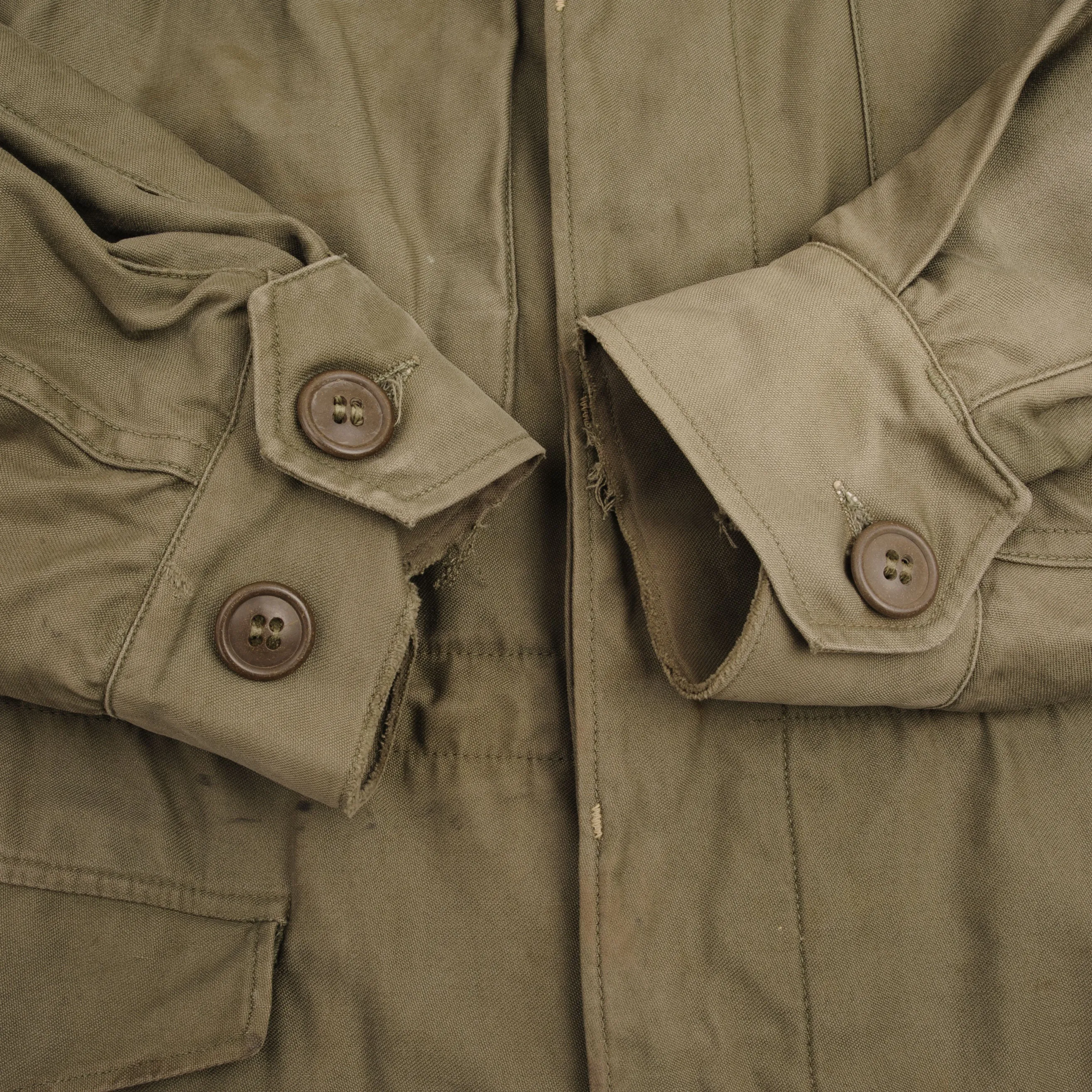 VINTAGE US ARMY M-1943 M43 FIELD JACKET 1940S WW2 ERA SIZE 40R