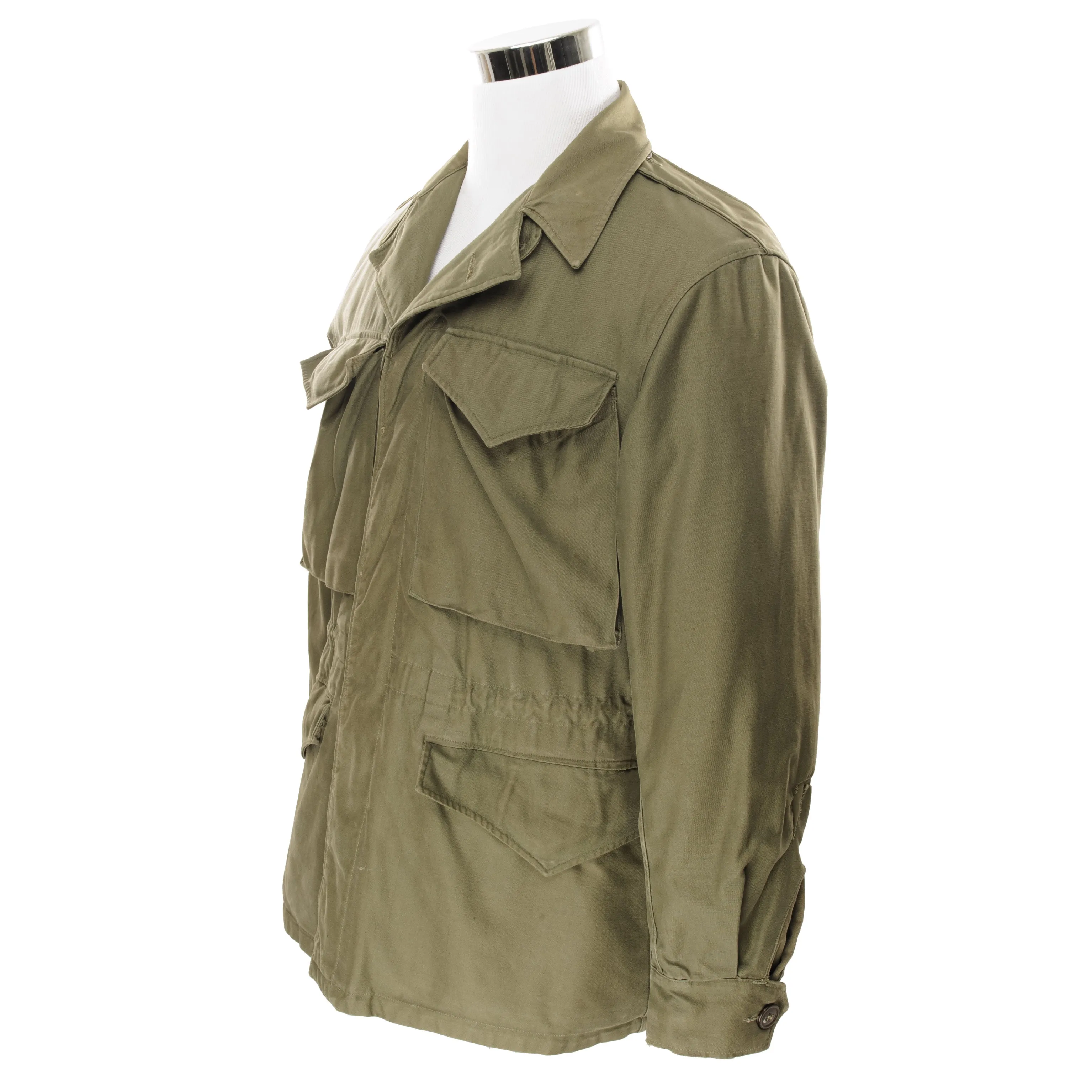 VINTAGE US ARMY M-1943 M43 FIELD JACKET 1940S WW2 SIZE 34R