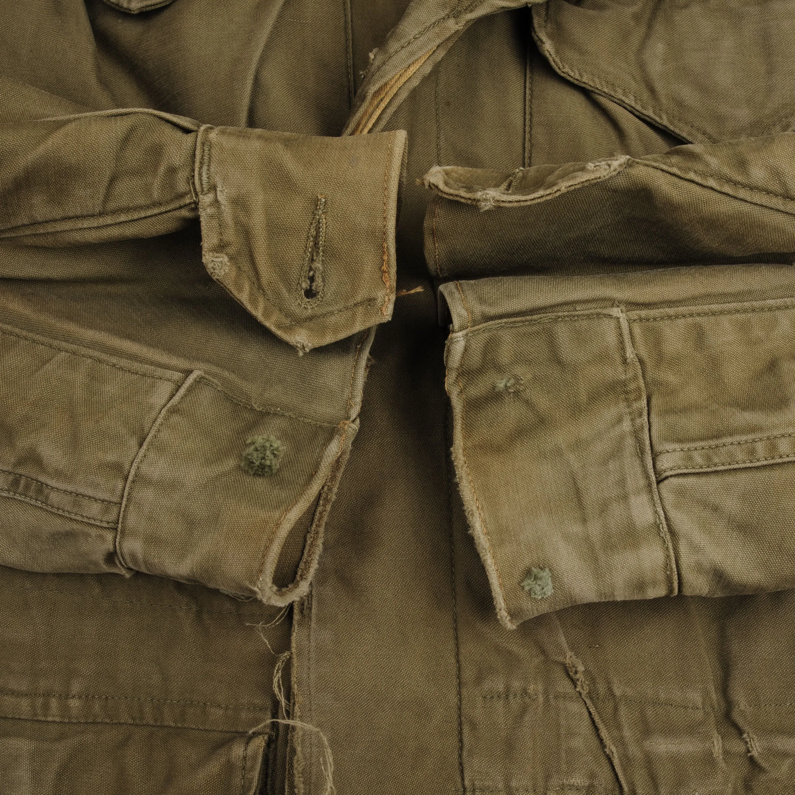 VINTAGE US ARMY M-1943 M43 FIELD JACKET WITH HOOD 1940S WW2 SIZE 36R