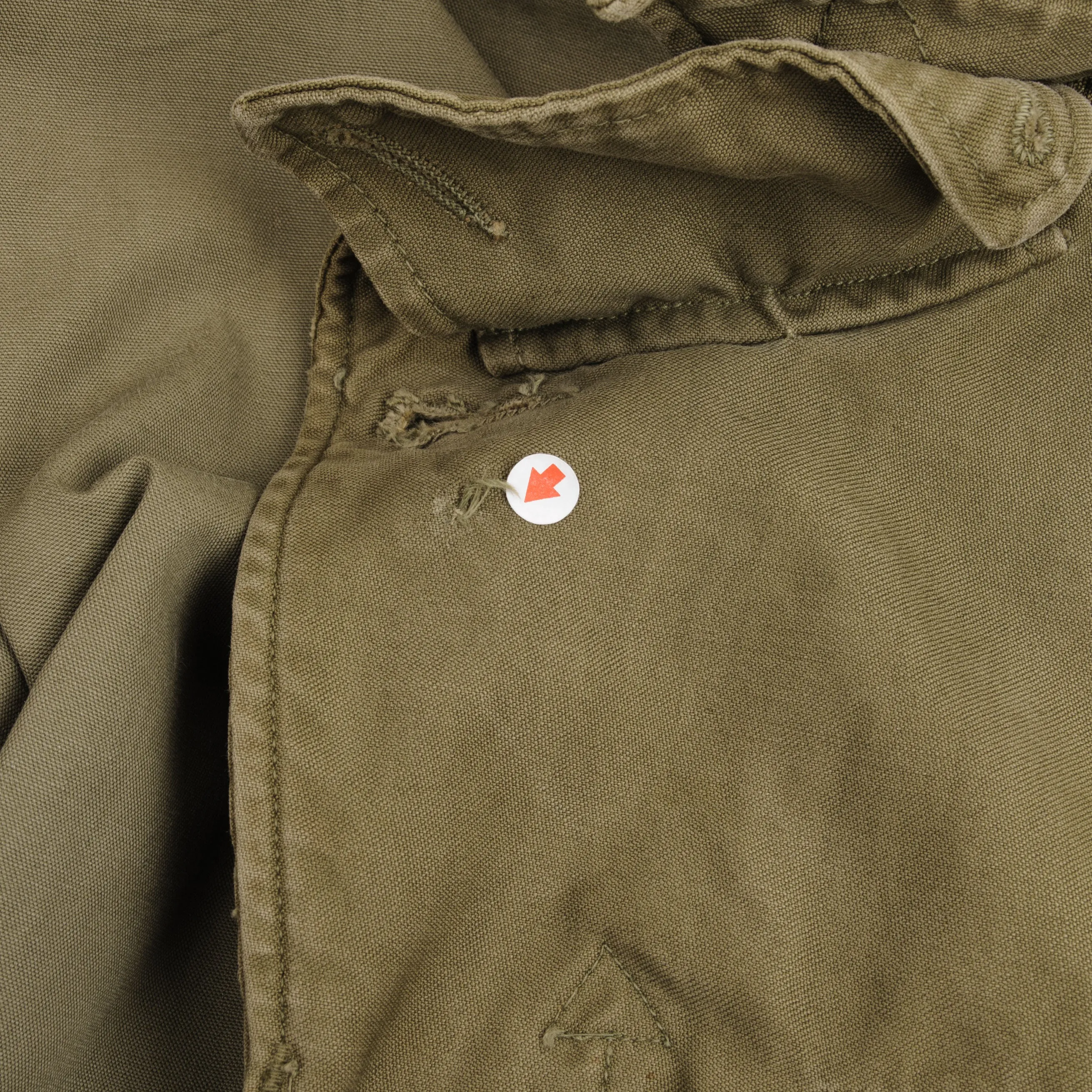 VINTAGE US ARMY M-1943 M43 FIELD JACKET WITH HOOD 1940S WW2 SIZE 36R