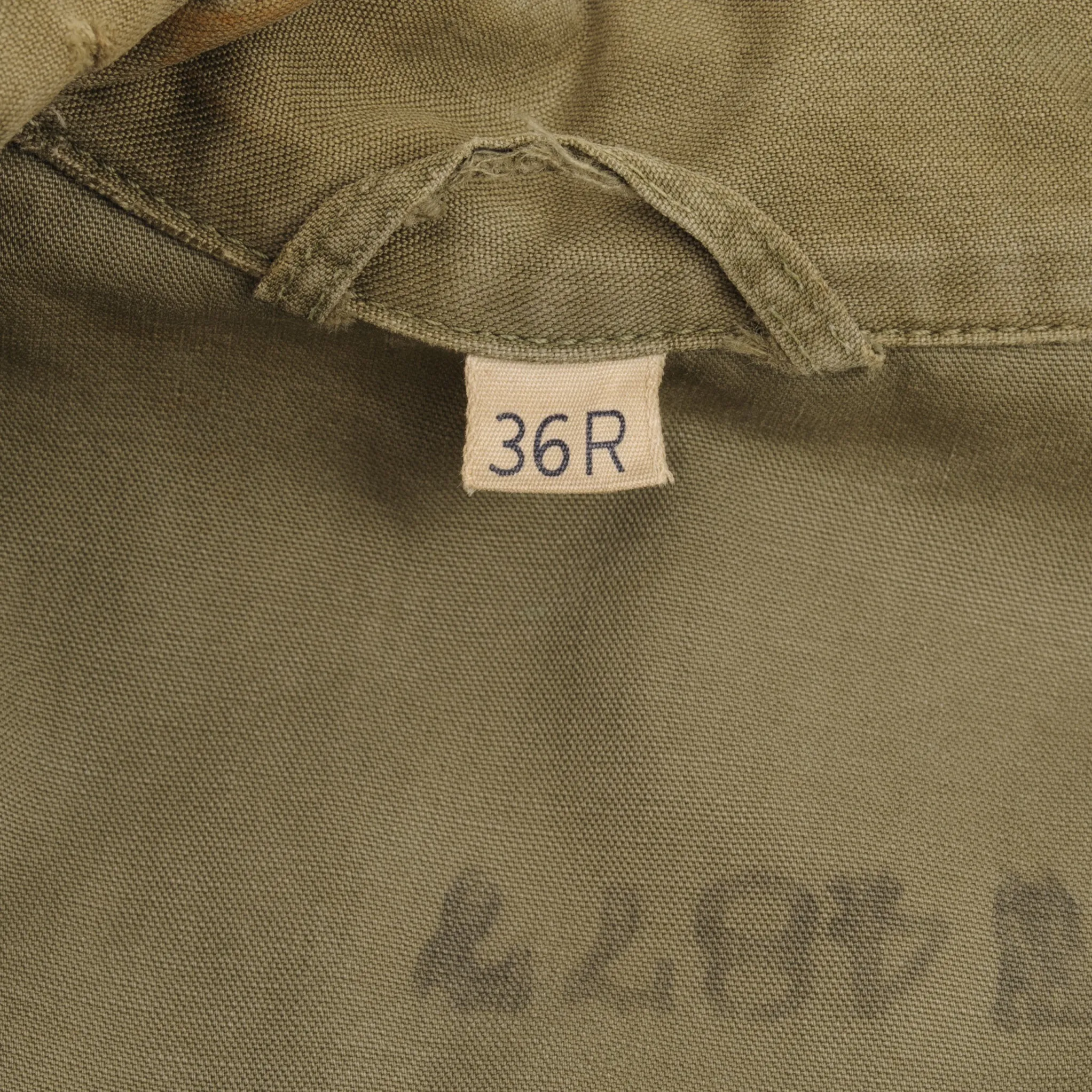 VINTAGE US ARMY M-1943 M43 FIELD JACKET WITH HOOD 1940S WW2 SIZE 36R