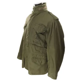 VINTAGE US NAVY SEABEES M65 FIELD JACKET 1972 VIETNAM WAR  SIZE MEDIUM REGULAR
