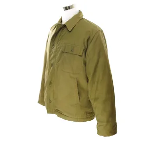 VINTAGE USN US NAVY A-2 A2 DECK JACKET COLD WEATHER 1986 SIZE LARGE (42-44)
