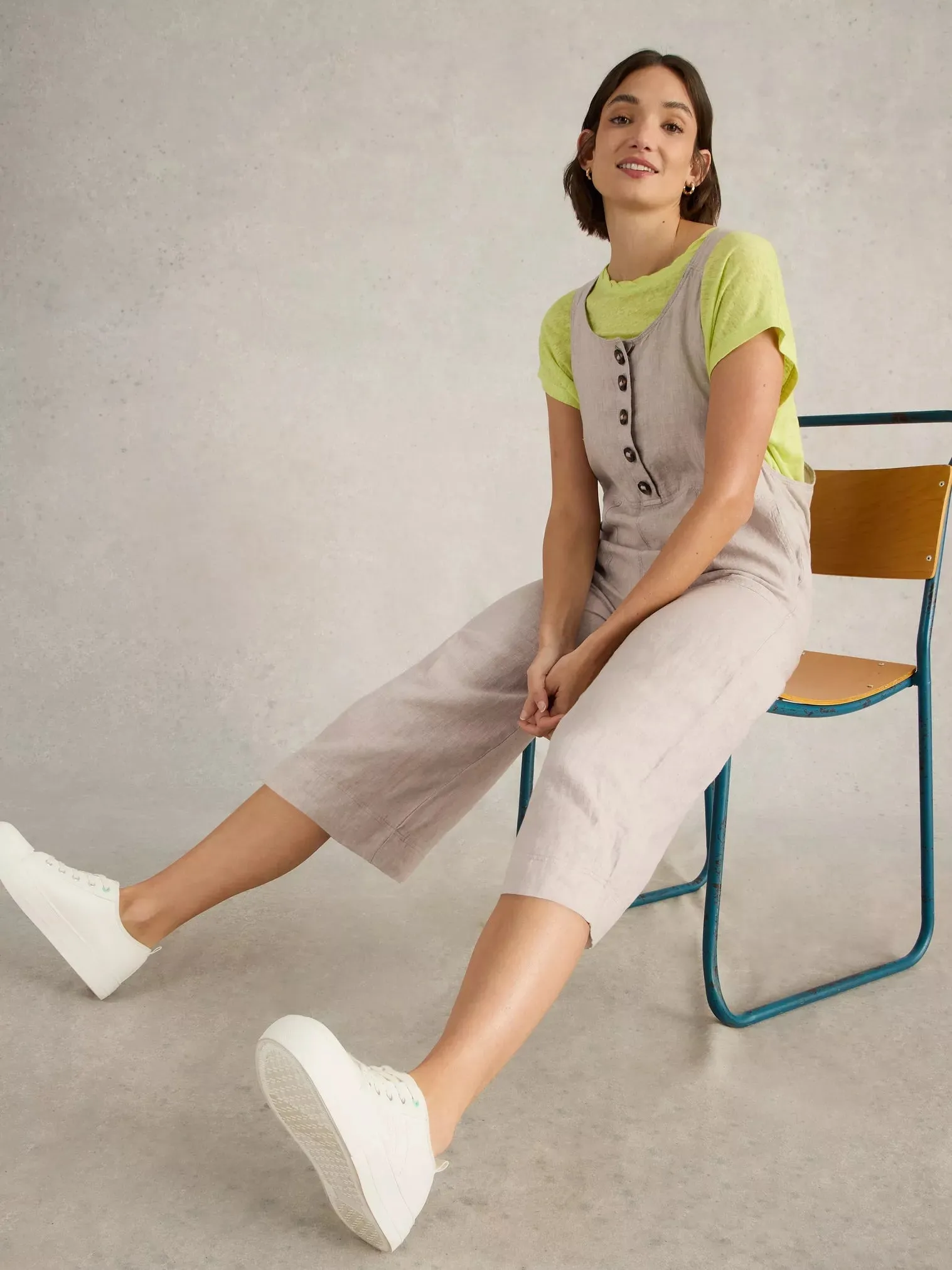 Viola Linen Dungaree