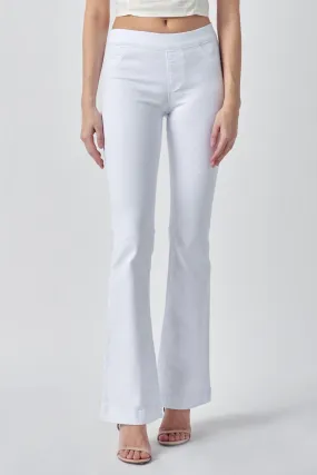 White & Flared Jeggings