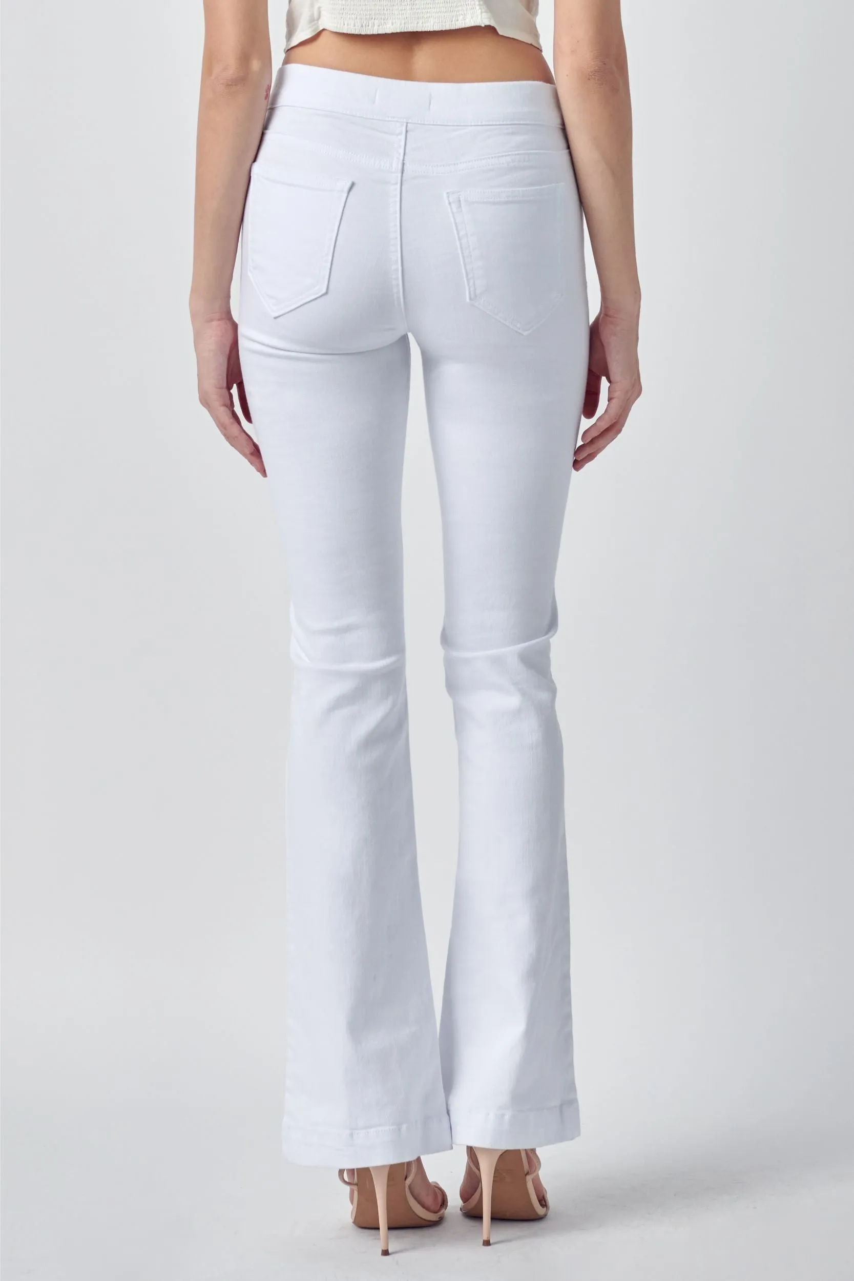 White & Flared Jeggings