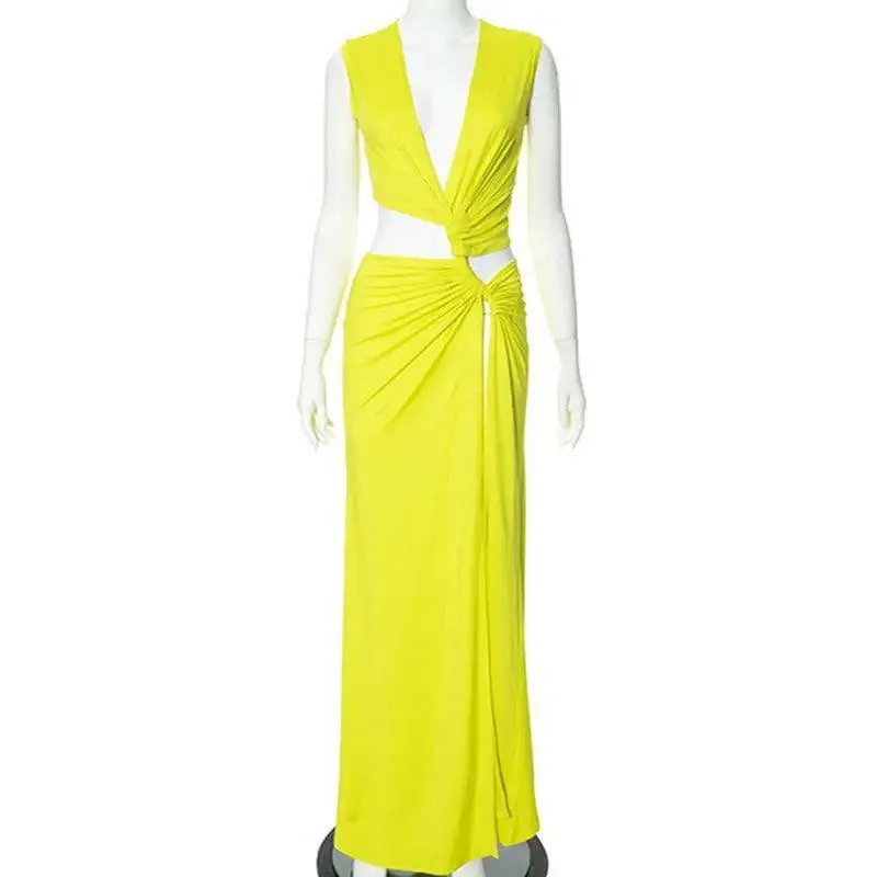 Women's V-neck Slim Fit Dress