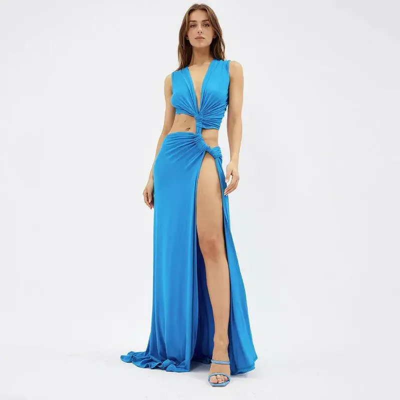 Women's V-neck Slim Fit Dress