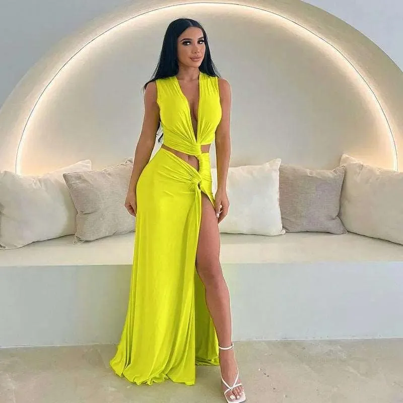 Women's V-neck Slim Fit Dress
