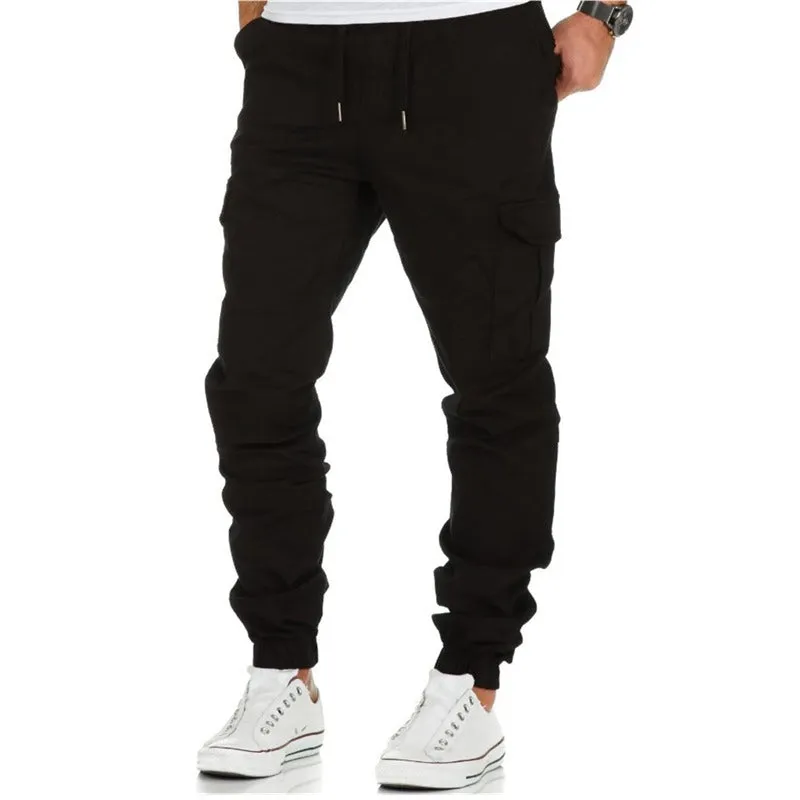 xiangtuibao - Casual solid color pocket pants