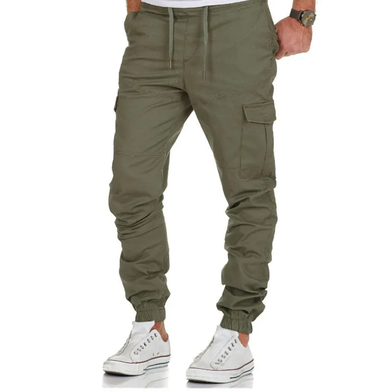 xiangtuibao - Casual solid color pocket pants