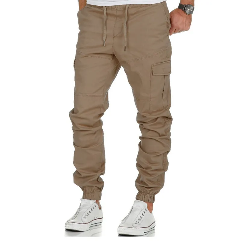 xiangtuibao - Casual solid color pocket pants