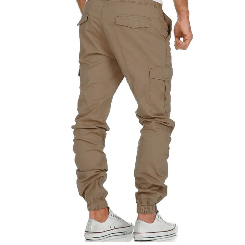 xiangtuibao - Casual solid color pocket pants
