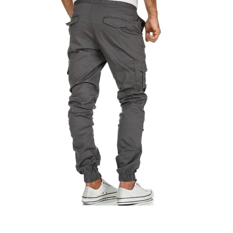 xiangtuibao - Casual solid color pocket pants