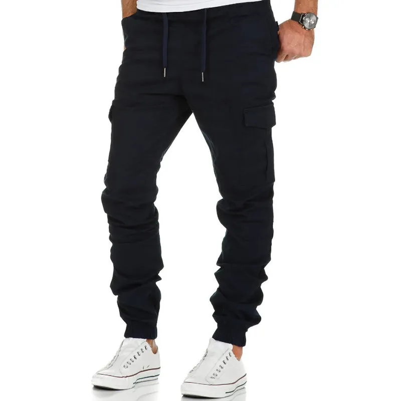 xiangtuibao - Casual solid color pocket pants