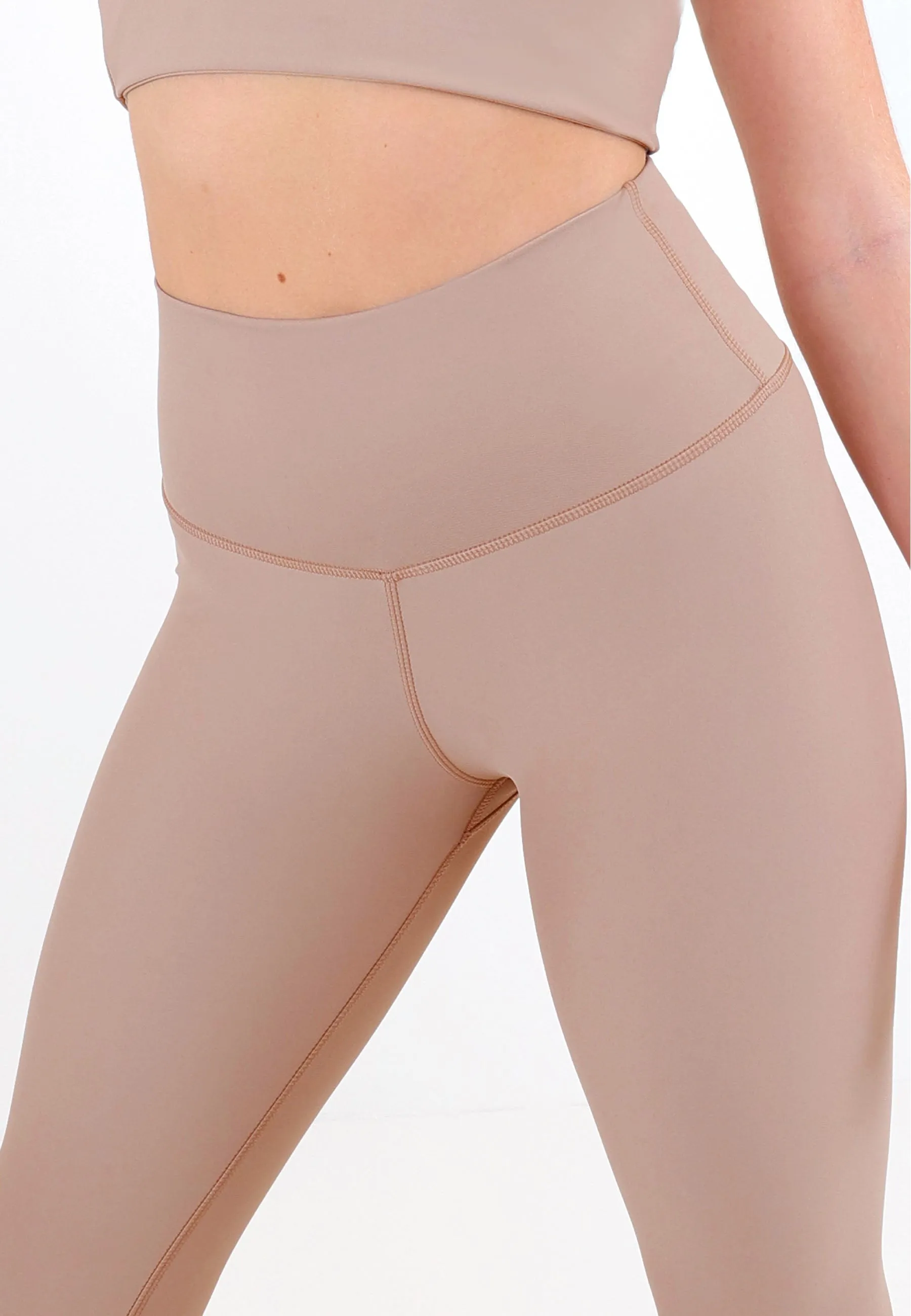 Yoga Classic High Waisted 7/8 Tights - Taupe