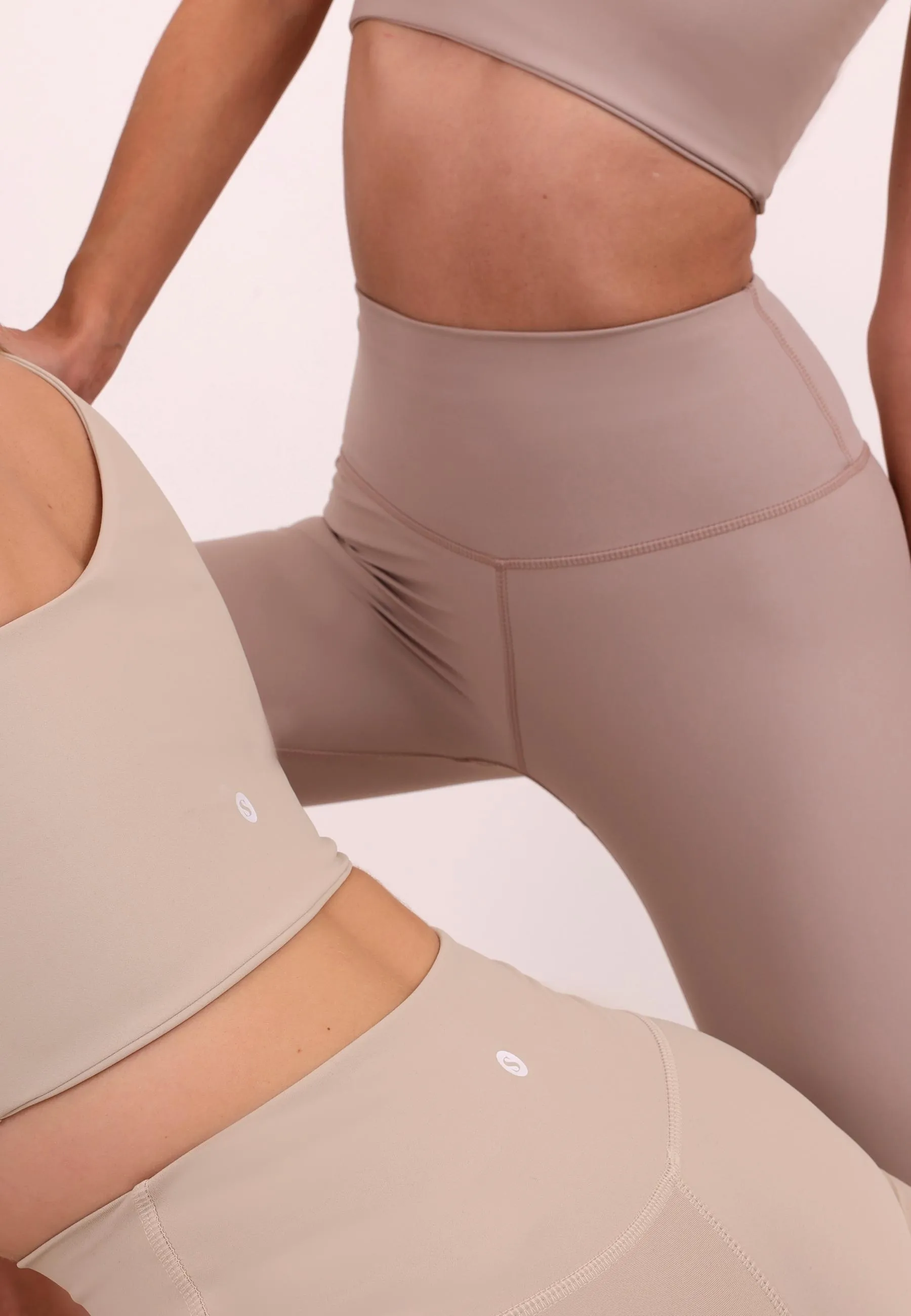 Yoga Classic High Waisted 7/8 Tights - Taupe