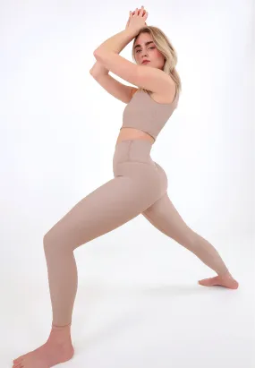 Yoga Classic High Waisted 7/8 Tights - Taupe
